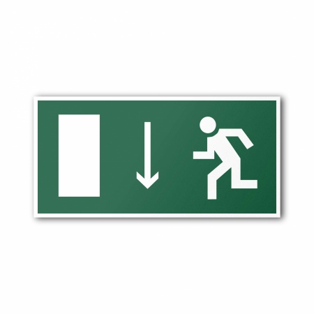 Знак E10 Указатель двери эвакуационного выхода (левосторонний) (E10T200100)