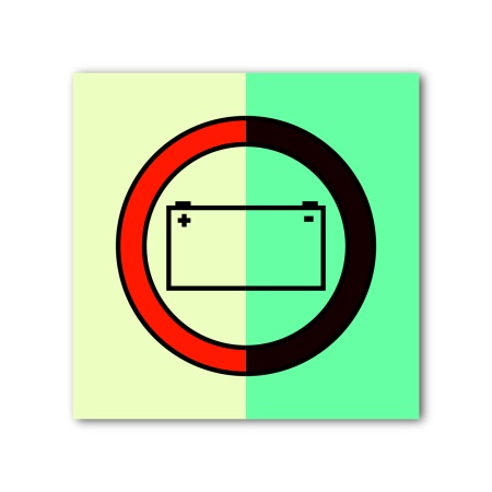 Знак ИМО «Аварийный источник электроэнергии (батарея)»