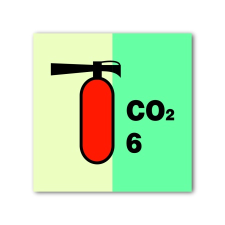 Знак ИМО «Огнетушитель CO2 6 кг»