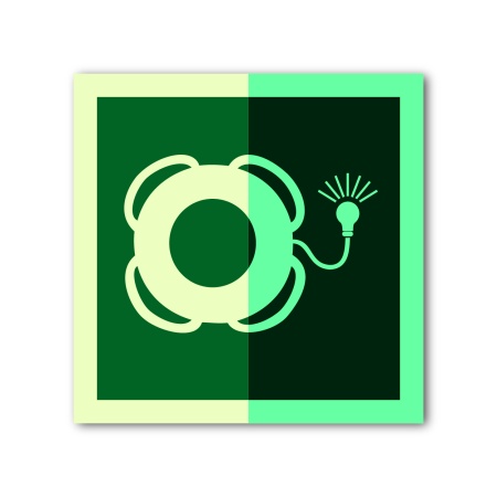 Знак ИМО «Спасательный круг с огнем»