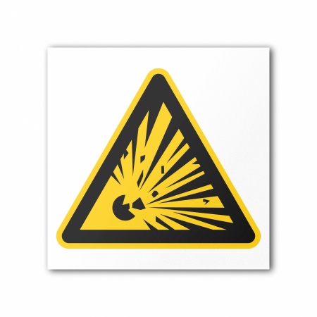 Знак W02 Взрывоопасно (W02M200200)
