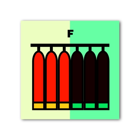 Знак ИМО «Стационарная батарея пожаротушения для пены»