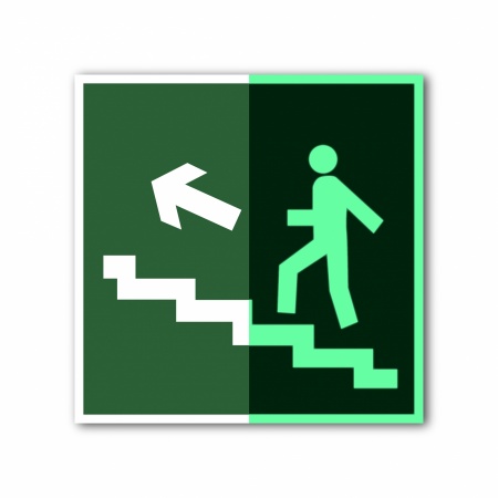 Знак E16 Направление к эвакуационному выходу по лестнице вверх (E16TFG200200)