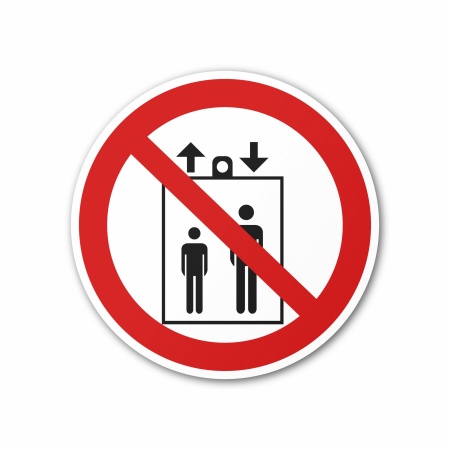 Знак P34 Запрещается пользоваться лифтом для людей (P34TH300300)