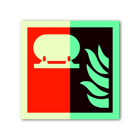 Знак ИМО «Стационарная установка пожаротушения»