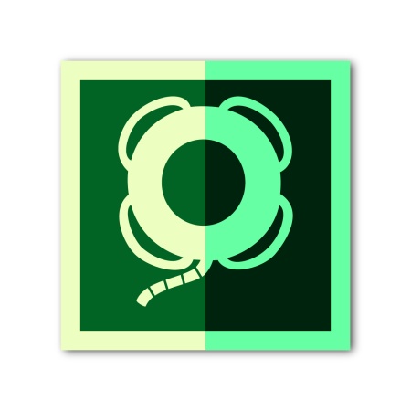 Знак ИМО «Спасательный круг с линем»