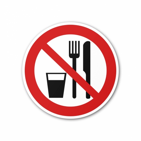 Знак P30 Запрещается принимать пищу (P30TH150150)