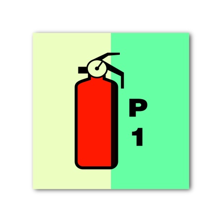 Знак ИМО «Порошковый огнетушитель 1 кг»