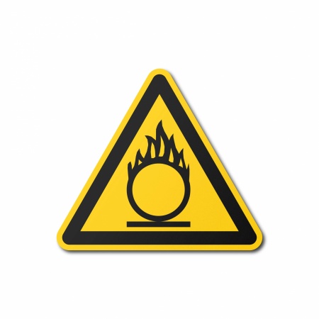 Знак W11 Пожароопасно. Окислитель (W11TH150150)
