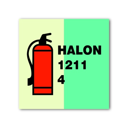 Знак ИМО «Огнетушитель галон 1211 4 кг»