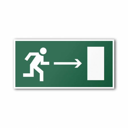 Знак E03 Направление к эвакуационному выходу направо (E03M300150)