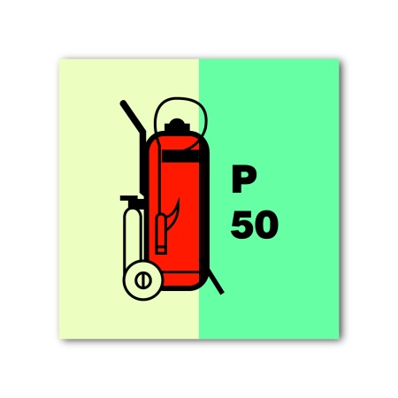 Знак ИМО «Колесный порошковый огнетушитель 50 кг»