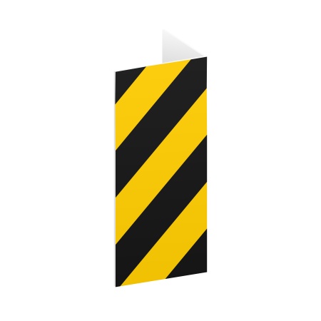 Уголок сигнальный черно-желтый (150×1000, Пластик, SC-11PF1501501000)