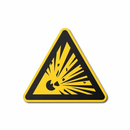 Знак W02 Взрывоопасно (W02TH150150)