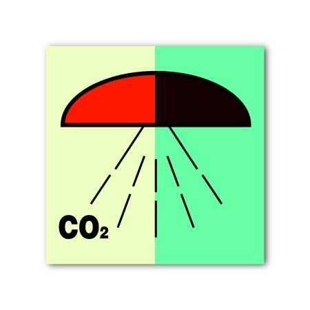 Знак ИМО «Помещение, защищенное СО2»