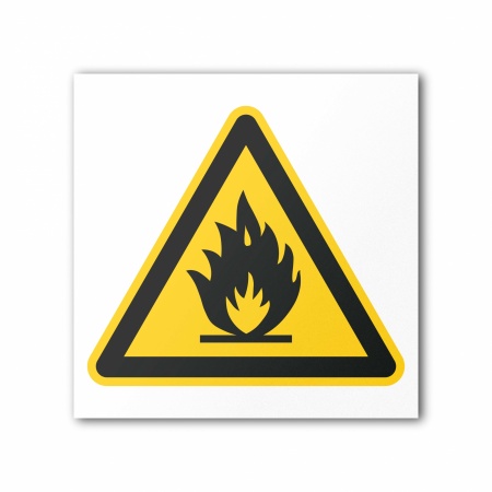 Знак W01 Пожароопасно. Легковоспламеняющиеся вещества (W01P200200)
