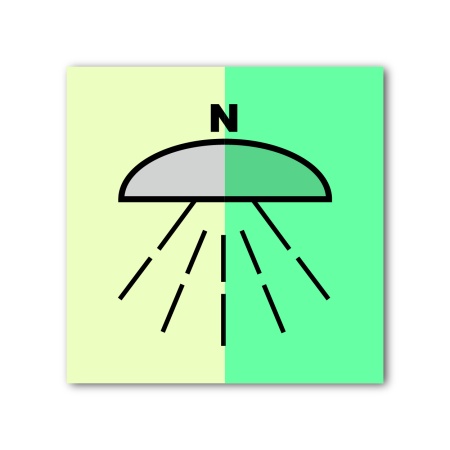 Знак ИМО «Помещение или группа помещений, защищенных системой пожаротушения для азота»