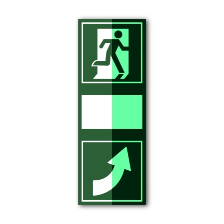 Знак «Открывать дверь слева вверх» (100×275, UV premium, CT2057THFG100275)