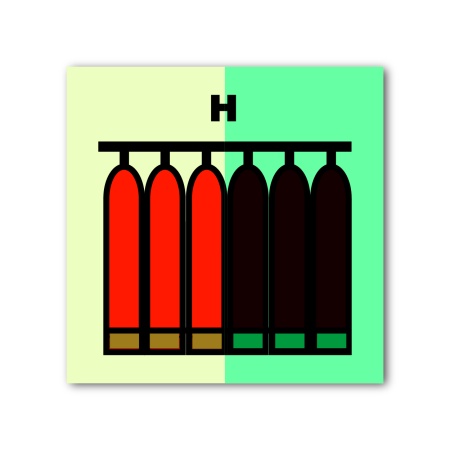Знак ИМО «Стационарная батарея пожаротушения для др. газа»