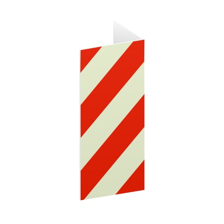Уголок сигнальный красно-белый (50×200, Пластик, SC-21PF5050200)