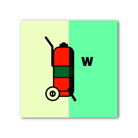 Знак ИМО «Передвижной огнетушитель для воды»