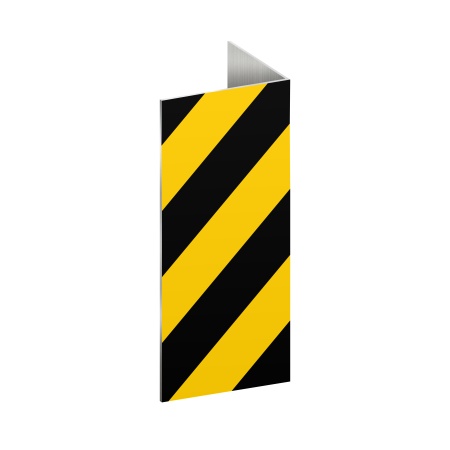 Уголок сигнальный черно-желтый (50×200, Металл с отверстиями, SC-11MOF5050200)