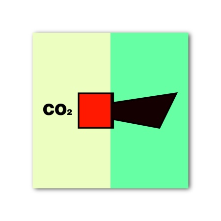 Знак ИМО «Сирена, предупреждающая о выпуске СО2»